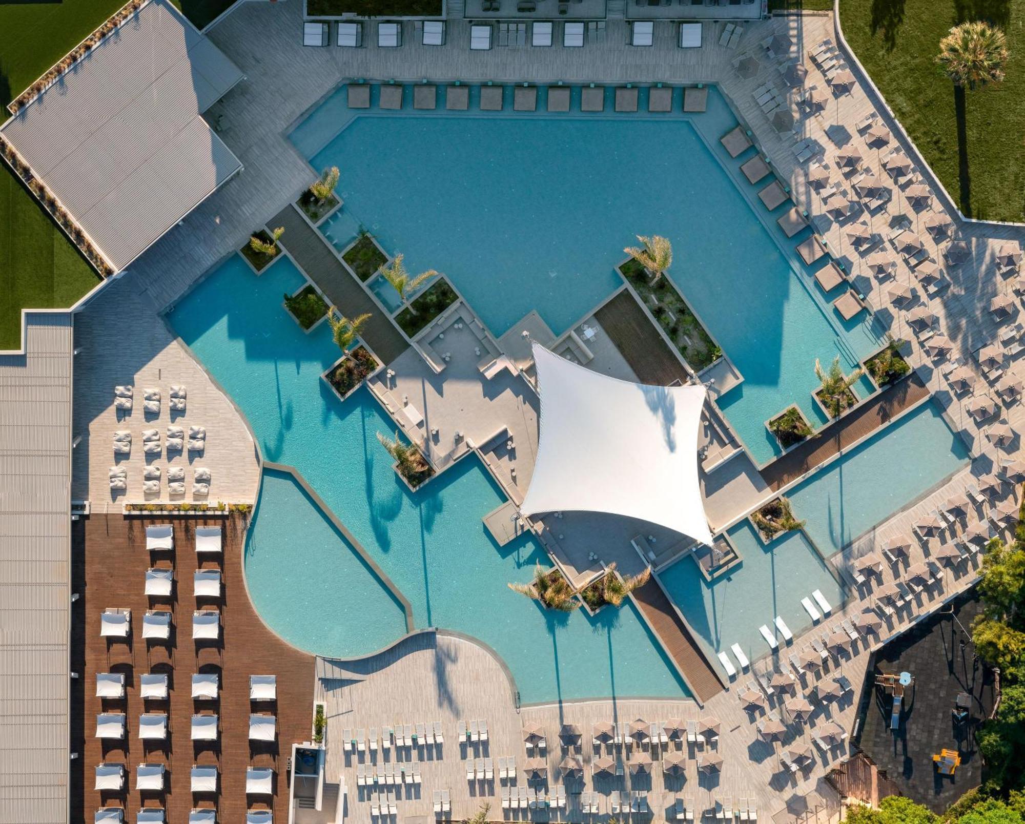 Electra Palace Rhodes Ялисос Екстериор снимка Aerial view of the hotel